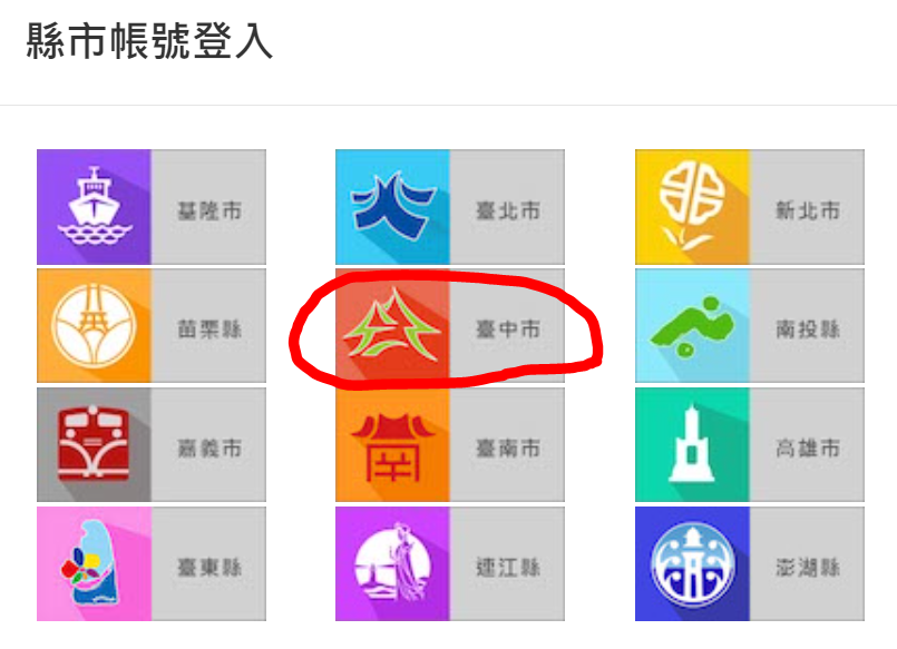 第四步：點選 [台中市]圖片