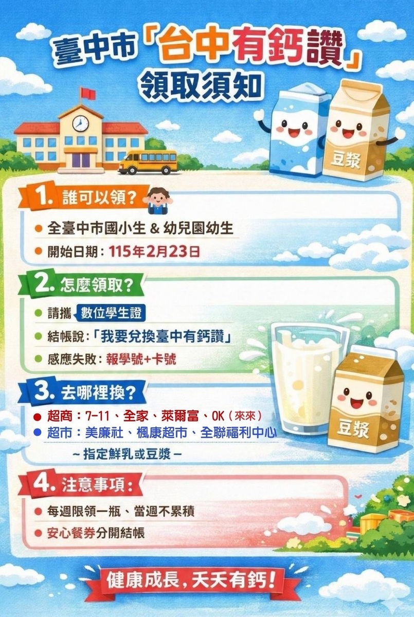 台中有鈣讚領取須知圖片