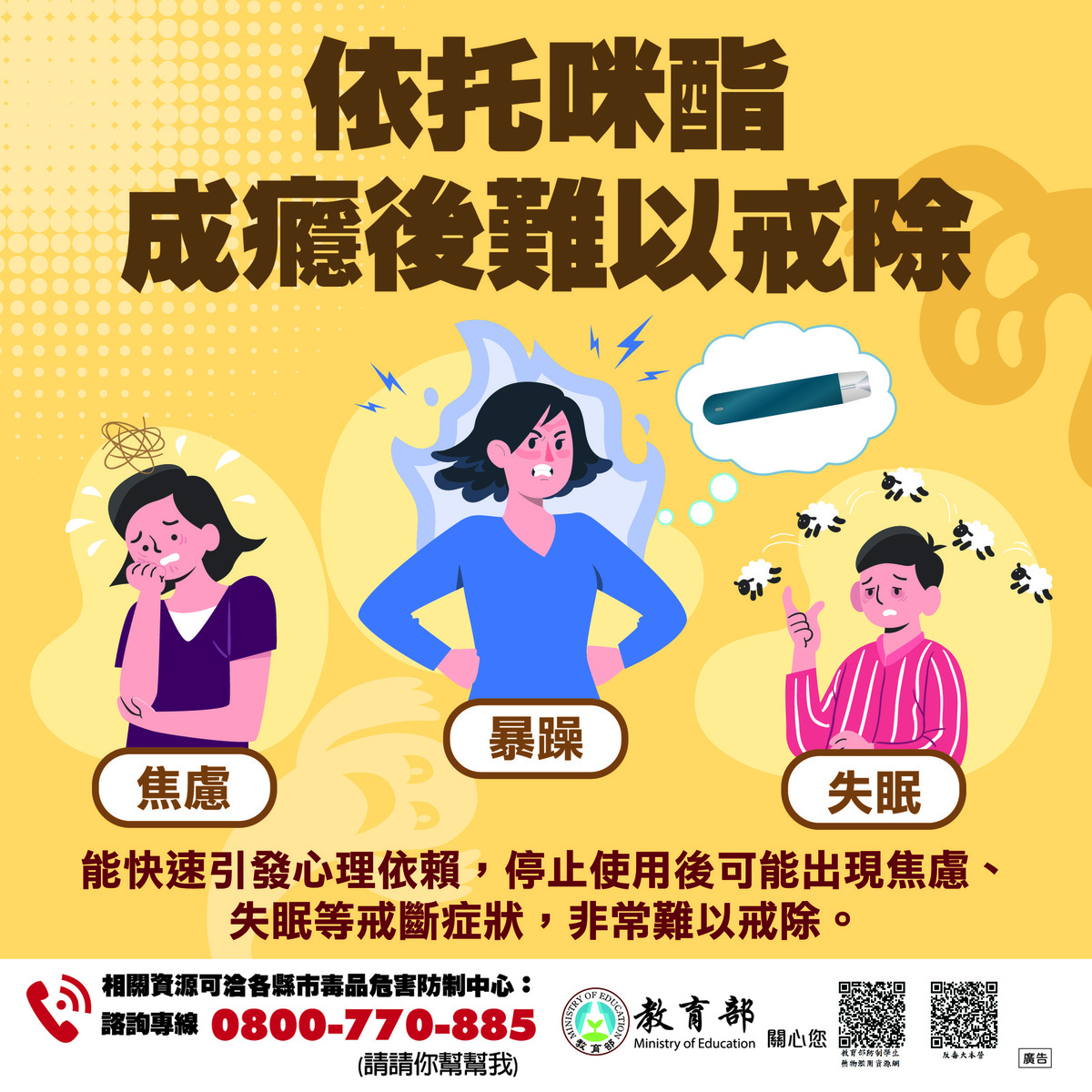 1-教育部懶人包-(依托咪酯成癮後難以戒除)